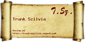 Trunk Szilvia névjegykártya